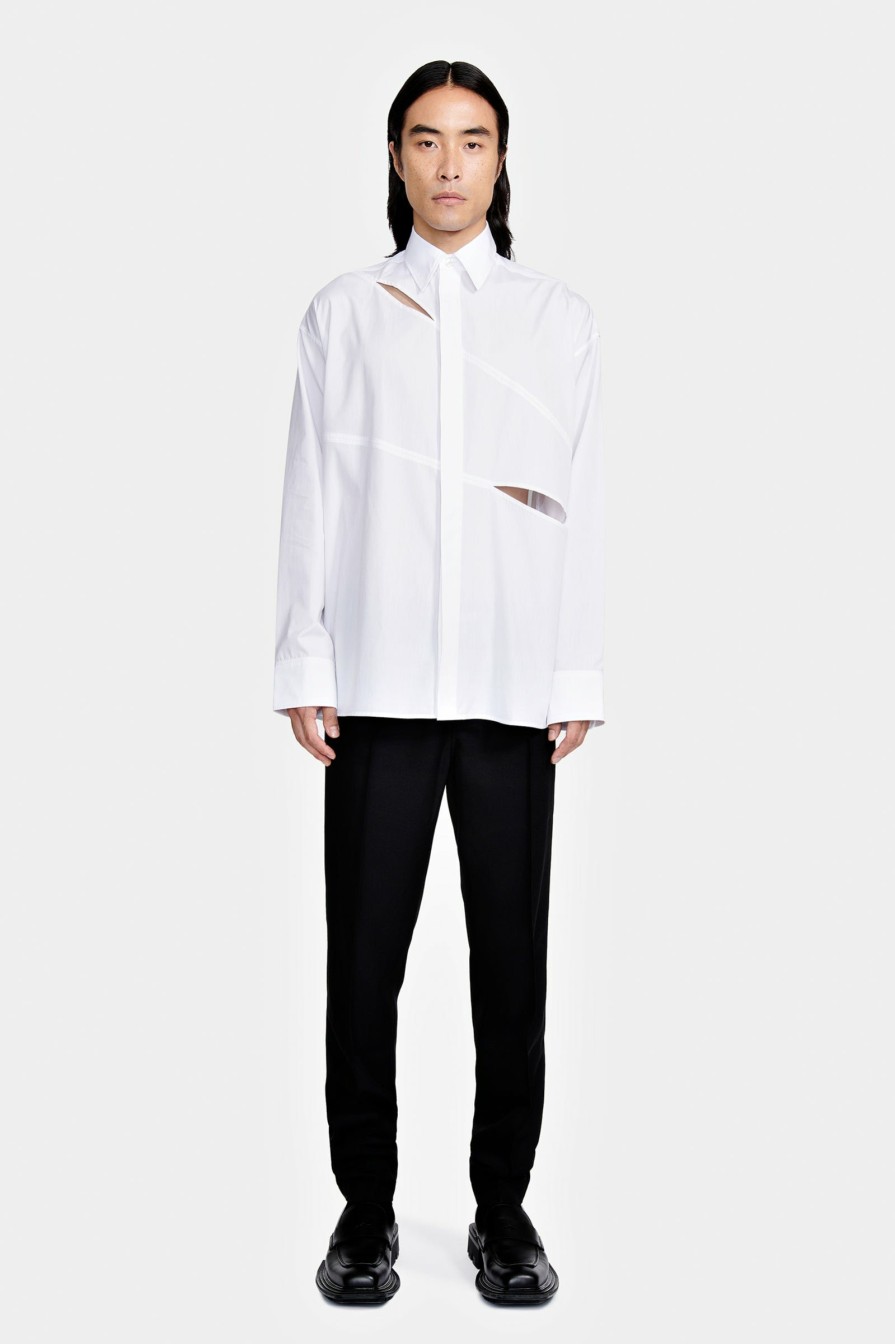 PRÊT À PORTER Louis Gabriel Nouchi | Chemise Longue Avec Lacerations En Coton