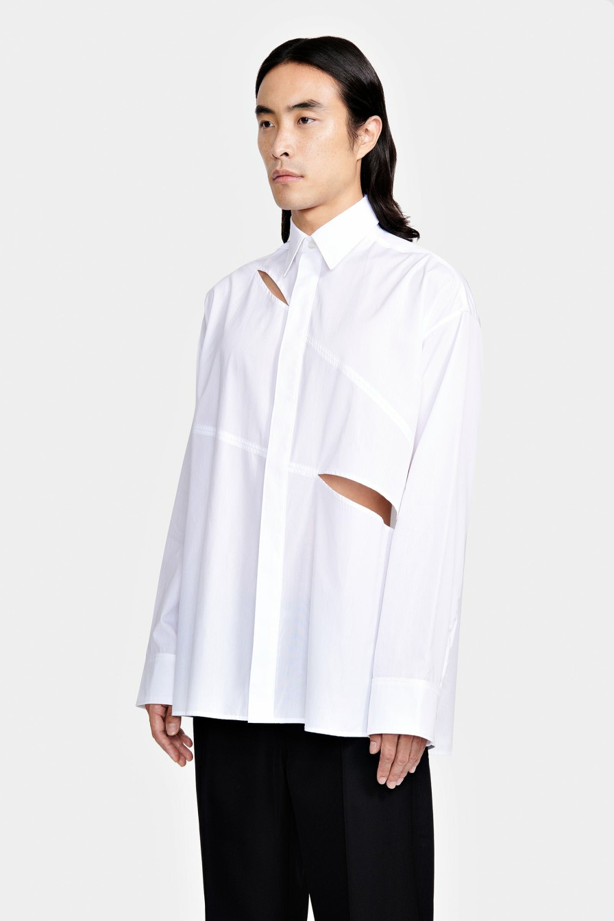 PRÊT À PORTER Louis Gabriel Nouchi | Chemise Longue Avec Lacerations En Coton