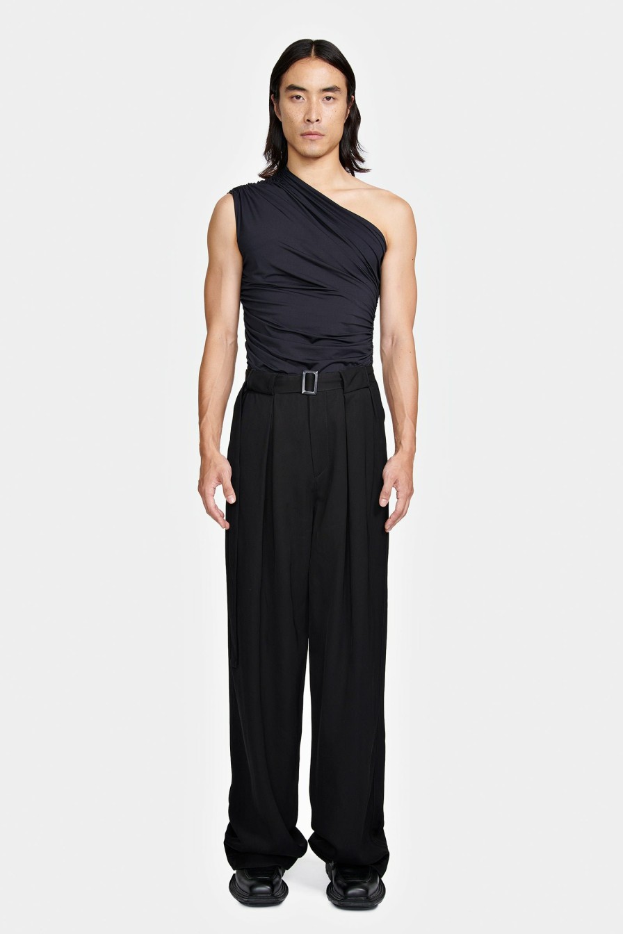 PRÊT À PORTER Louis Gabriel Nouchi | Pantalon Large A Double Plis Et Ceinture En Viscose